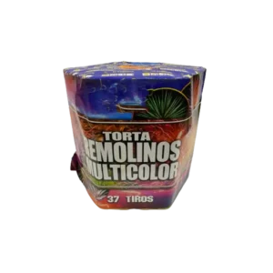 Torta remolinos multicolor 37 tiros